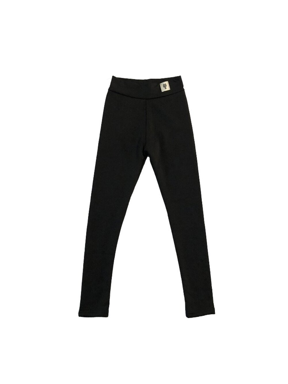 Womens Leggings Size 1 Black Sherpa Fleece Lined Thermal Elastic Waist Pull On
